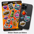 Sticker Sheets con Relieve