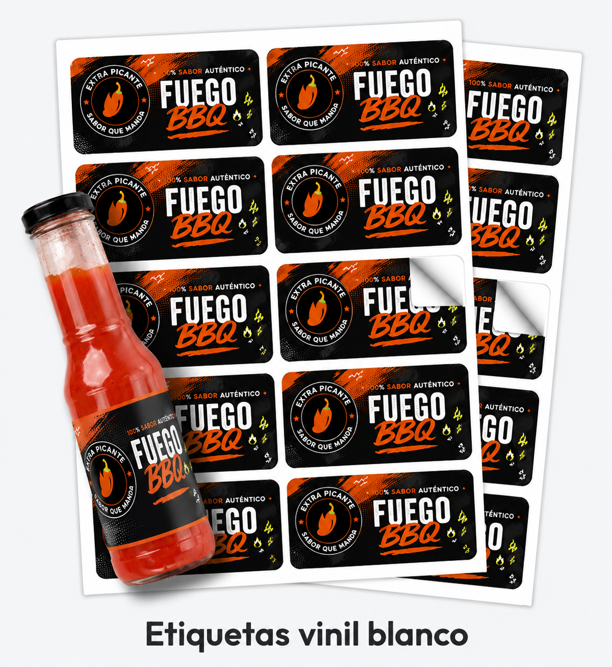 Etiquetas vinil blanco
